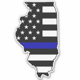 Thin Blue Line Flag Illinois