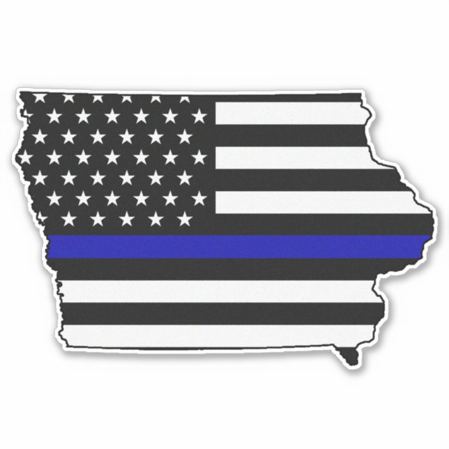 Thin Blue Line Flag Iowa (Front)