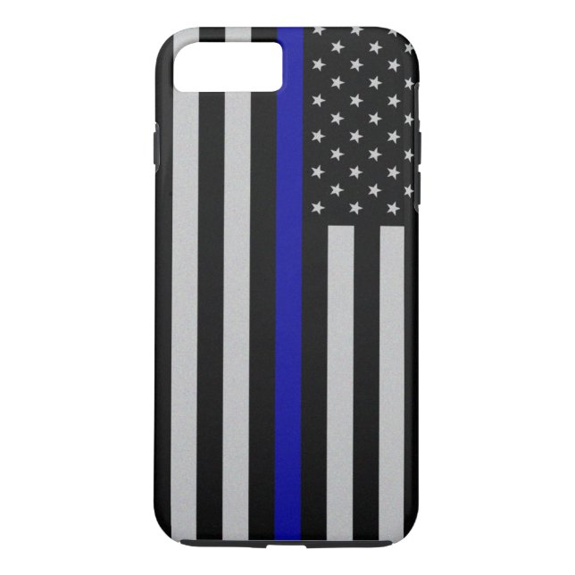 Thin Blue Line Flag iPhone 7 Plus Case (Back)