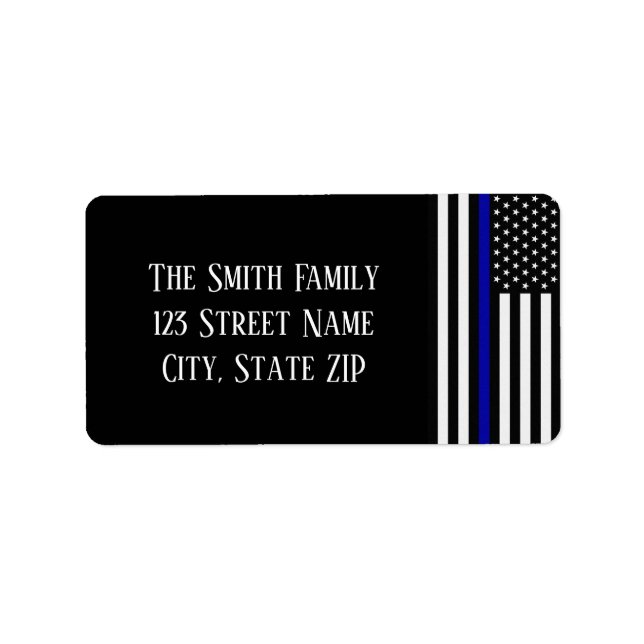 Thin Blue Line Flag Label (Front)