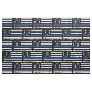 Thin Blue Line Flag Law Enforcement Police Fabric