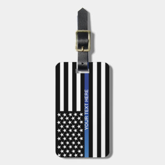 Thin Blue Line Flag Luggage Tag