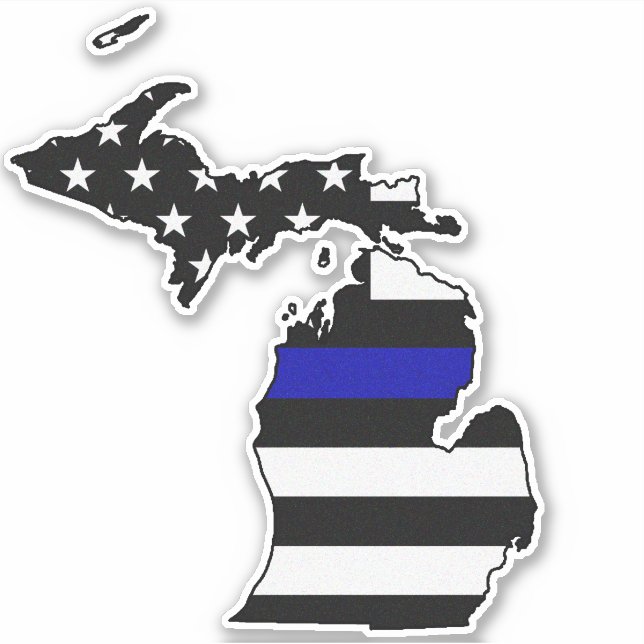 Thin Blue Line Flag Michigan (Front)