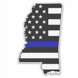 Thin Blue Line Flag Mississippi