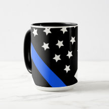 Thin Blue Line Flag Mug