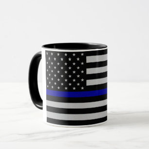 Thin Blue Line Flag Mug
