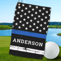 Thin Blue Line Flag Personalized Police Officer