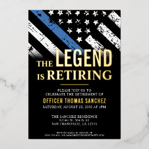 Thin Blue Line Flag Police Retirement Party