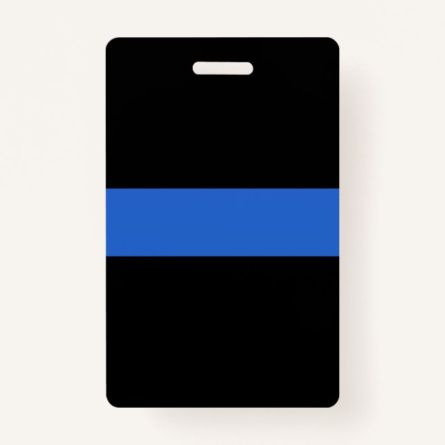 Thin Blue Line Flag police solidarity symbol usa a Badge (Back)