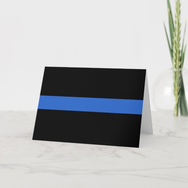 Thin Blue Line Flag police solidarity symbol usa a Card (Front)