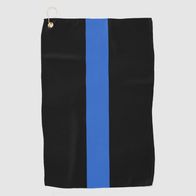 Thin Blue Line Flag police solidarity symbol usa a Golf Towel (Front)