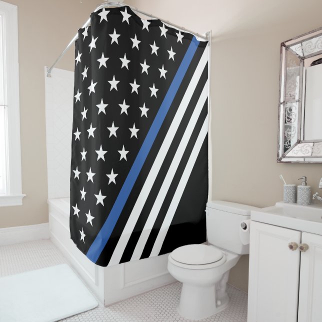 Thin Blue Line Flag Stars and Stripes (In Situ)