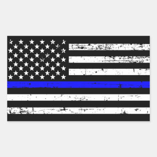 Thin Blue Line Flag Sticker