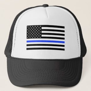 Thin Blue Line Flag Trucker Hat