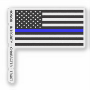 Thin Blue Line Flag (United States)