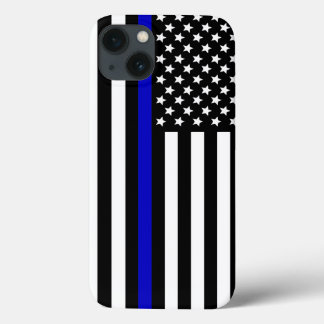 Thin Blue Line.flag USA iPhone 13 Case