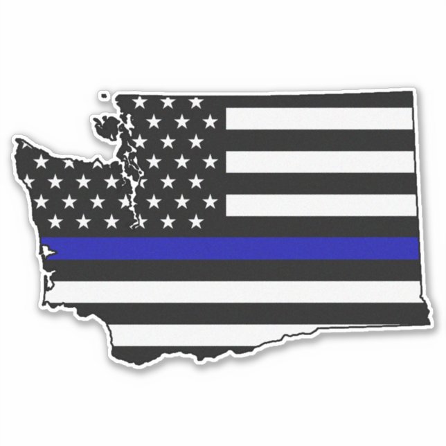 Thin Blue Line Flag Washington (Front)