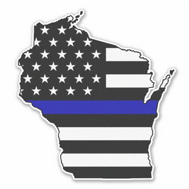 Thin Blue Line Flag Wisconsin (Front)