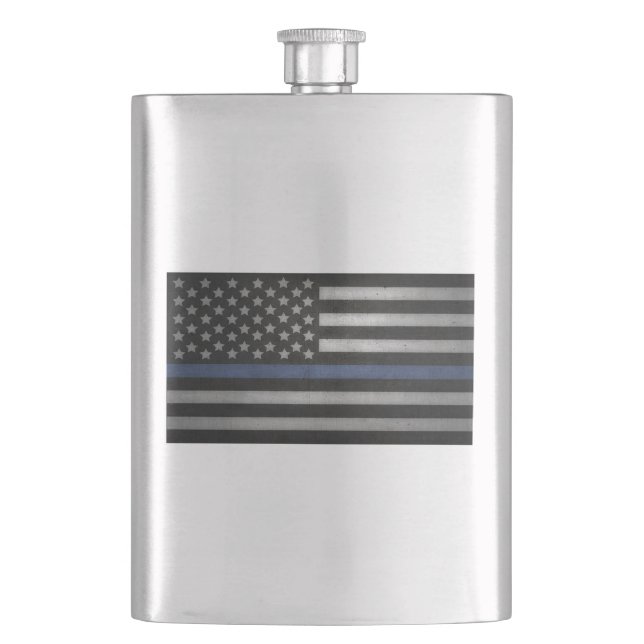 Thin Blue Line Flask (Front)