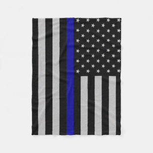 Thin Blue Line Fleece Blanket