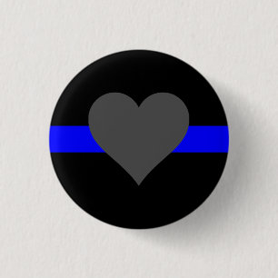 Thin Blue Line - For Those Who Serve 1 Inch Round Button