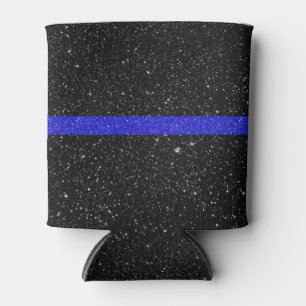 Thin Blue Line Glitter Can Cooler