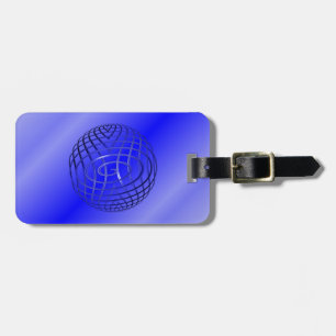 Thin Blue Line Globe Luggage Tag