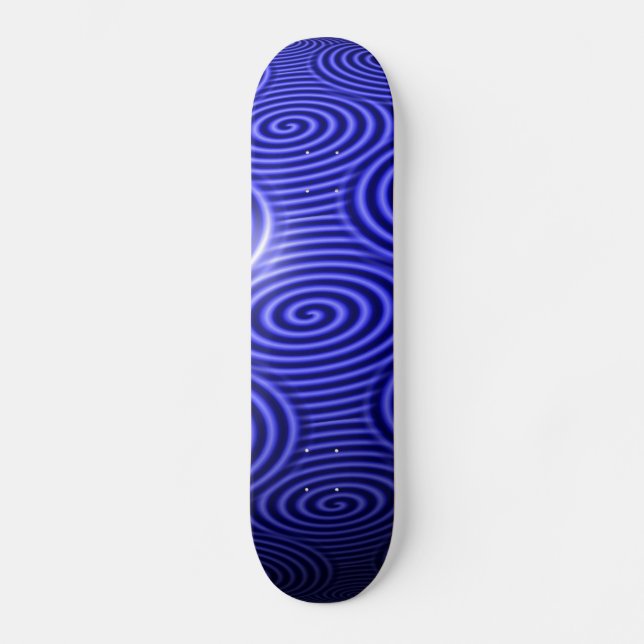 Thin Blue Line Glossy Swirl Skateboard (Front)