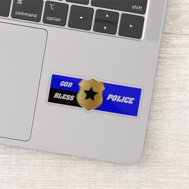 Thin Blue Line, God Bless Police (Detail)
