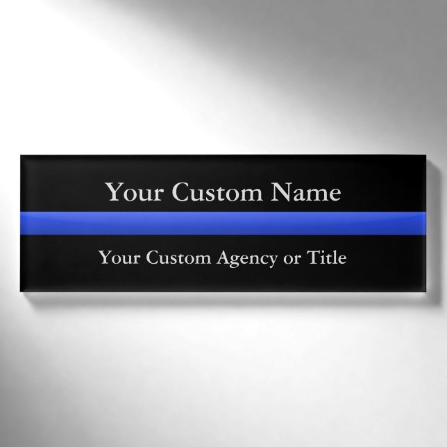 Thin Blue Line Gradient Name Tag (Front)