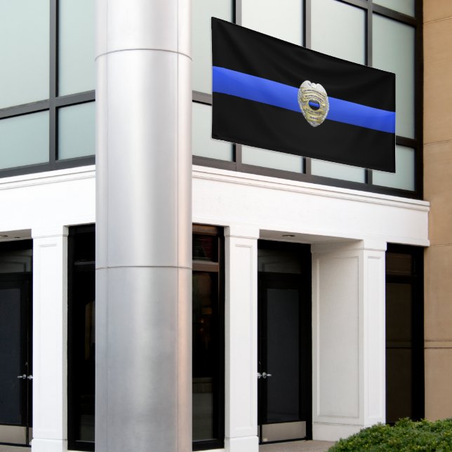 Thin Blue Line Greater Love Banner (Outside Building)