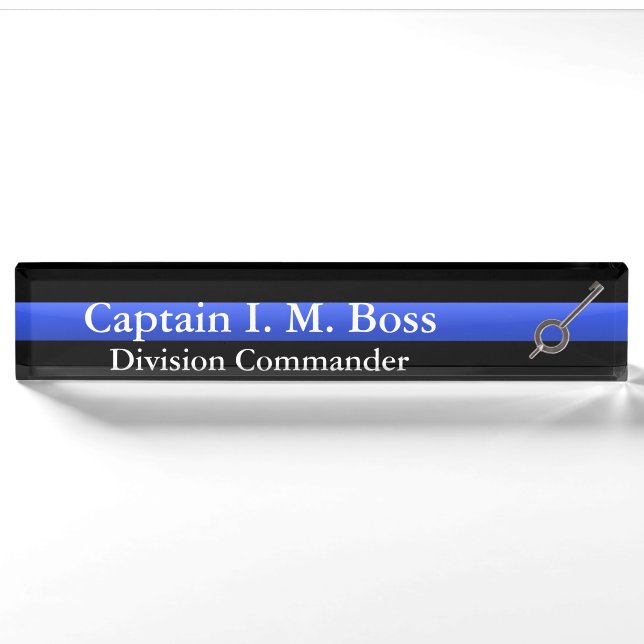 Thin Blue Line - Handcuff Key Nameplate (Front)