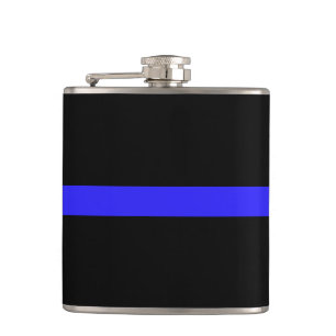 Thin Blue Line Hip Flask