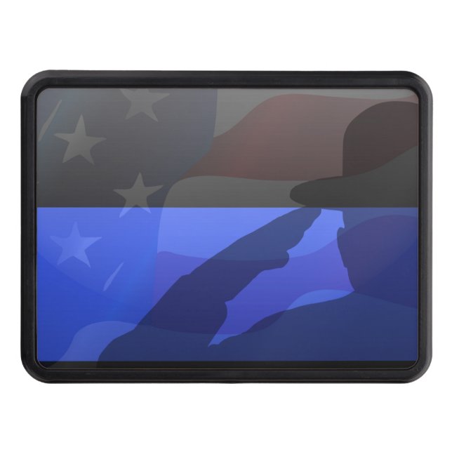 Thin Blue Line Hitch Cover (Front)