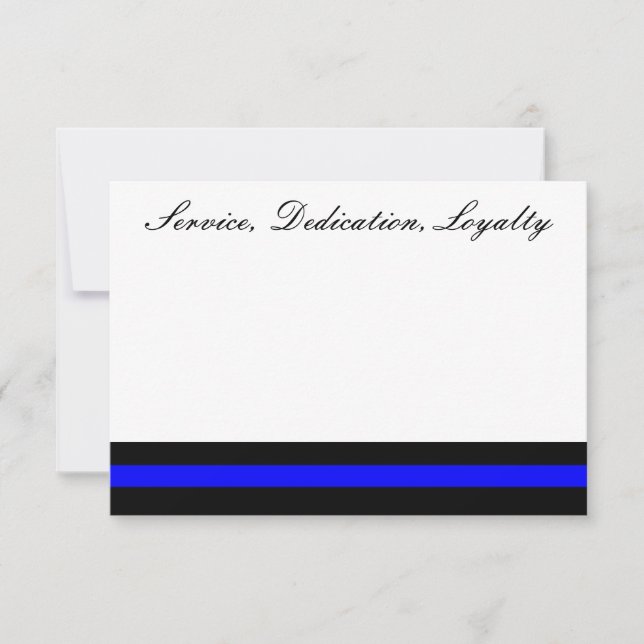 Thin blue line invitation (Front)