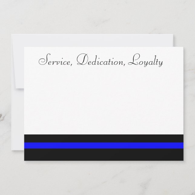 Thin blue line invite (Front)
