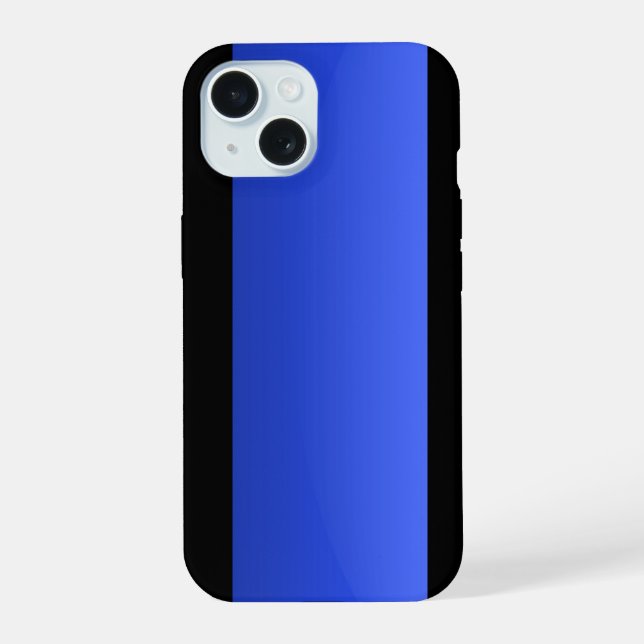 Thin Blue Line iPhone 15 Case (Back)