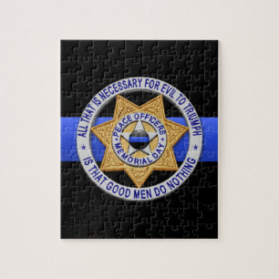 Thin Blue Line Jigsaw Puzzle
