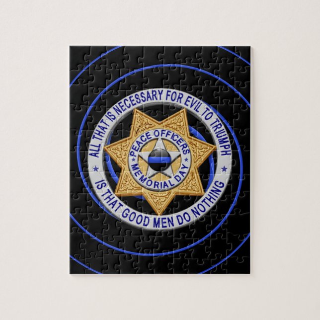 Thin Blue Line Jigsaw Puzzle (Vertical)