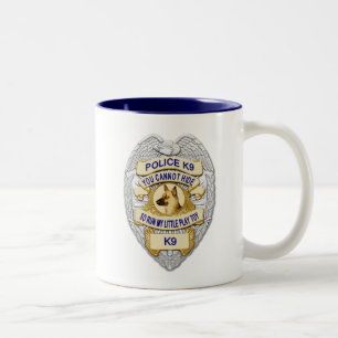 Thin Blue Line K9 Badge Two-Tone Coffee Mug