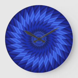 Thin Blue Line Kaleidoscope Large Clock
