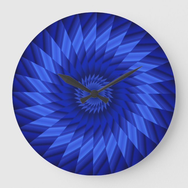 Thin Blue Line Kaleidoscope Large Clock (Front)