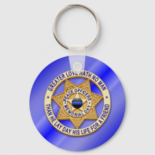 Thin Blue Line Keychain