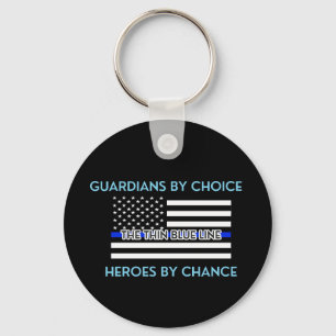 Thin Blue Line Keychain