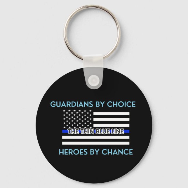 Thin Blue Line Keychain (Front)