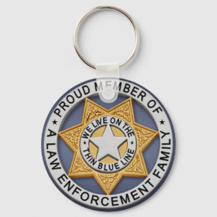 Thin Blue Line Keychain