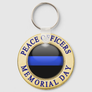 Thin Blue Line Keychain