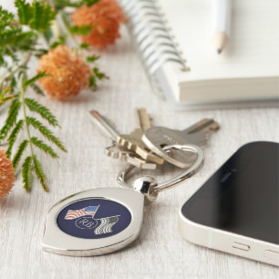Thin Blue Line Keychain