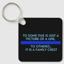 Thin Blue Line Keychain