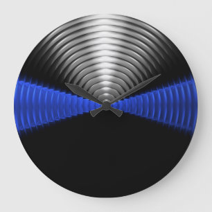 Thin Blue Line Large Clock